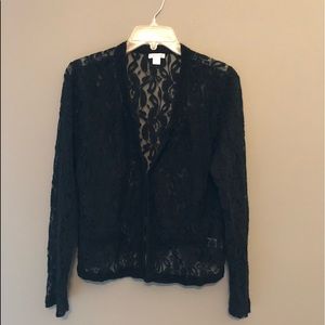 Lace sheer cardigan.